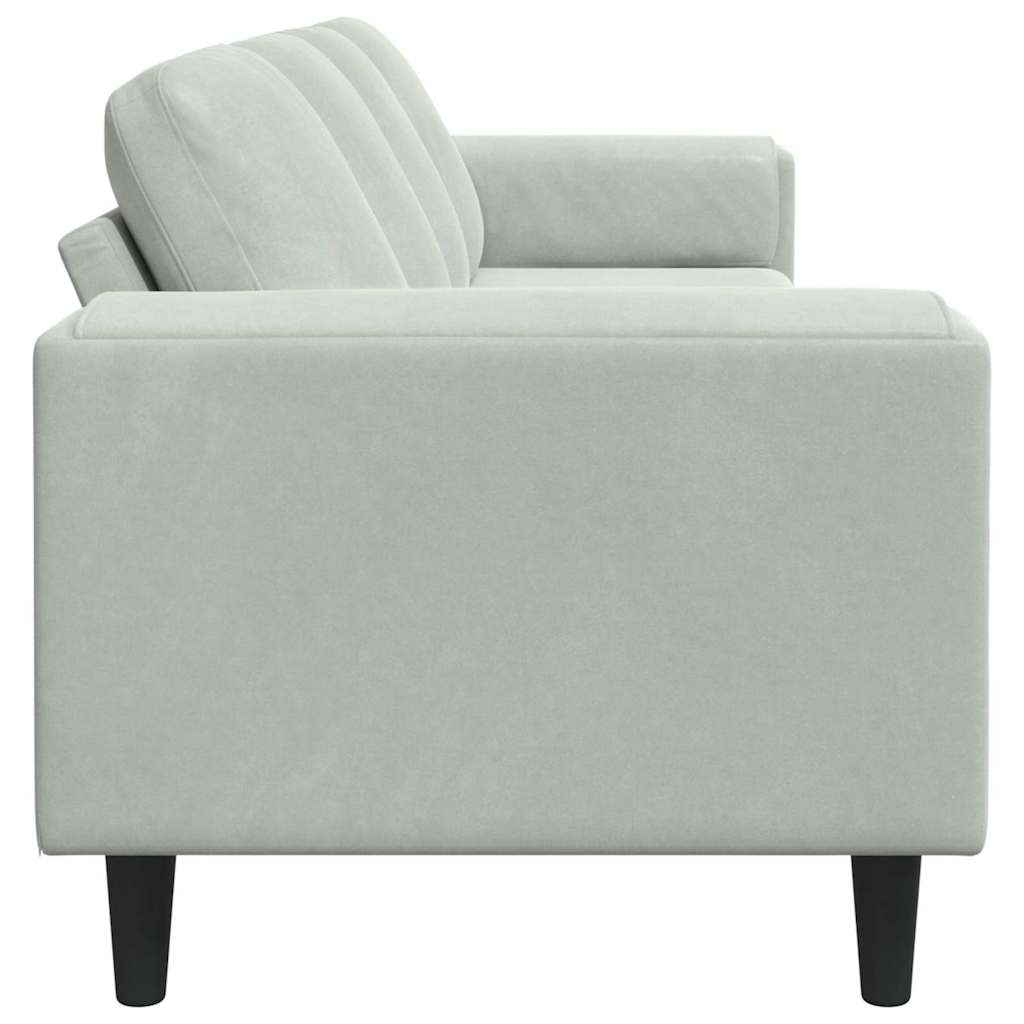 Sofa Set Light grey Velvet